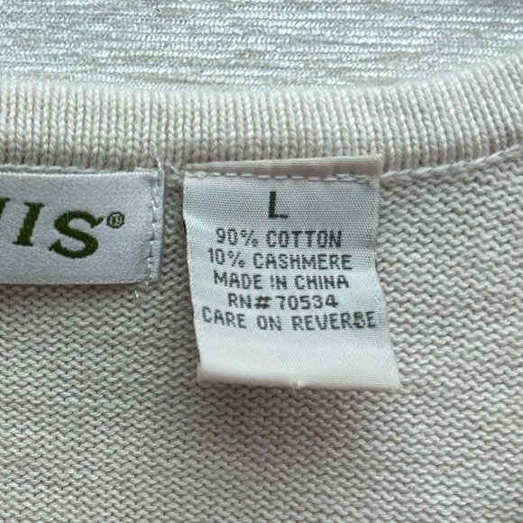ORVIS ladies long sleeve cotton/cashmere sweater NWOT ⭐️⭐️⭐️⭐️⭐️ - Picture 3 of 3